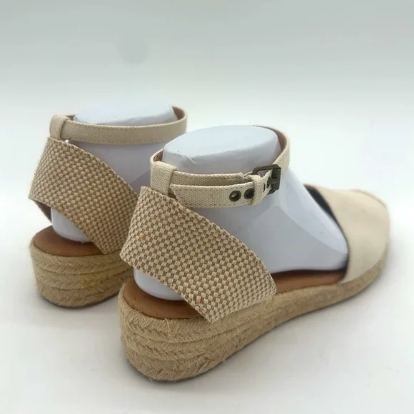 Madewell The Evelina Espadrille In Resourced Canvas In Cloud Lining Size 8 - Picture 9 of 16